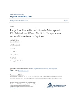 Large Amplitude Perturbations in Mesospheric OH Meinel and 87