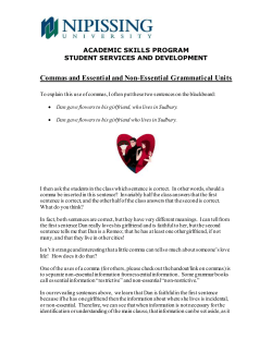 Essential/non-essential clauses and commas