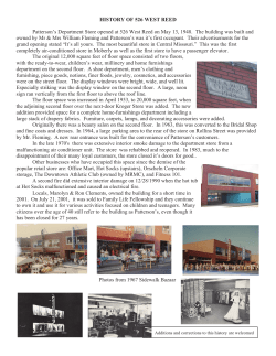 HISTORY OF 526 WEST REED Patterson`s Department Store