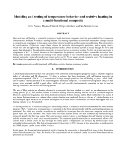 Modeling and testing of temperature behavior and resistive heating