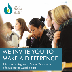 our folder about the master`s degree in social work with a