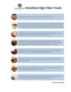 Breakfast High-Fiber Foods