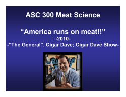 ASC 300 Meat Science &ldquo;America runs on meat!!&rdquo;