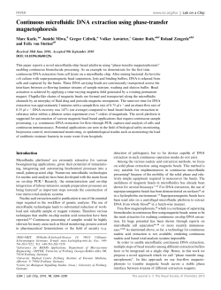 Continuous microfluidic DNA extraction using phase
