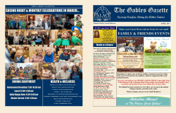 The Gables Gazette - The Palace at Coral Gables