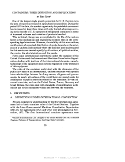 Containers: Their Definitions and Implications