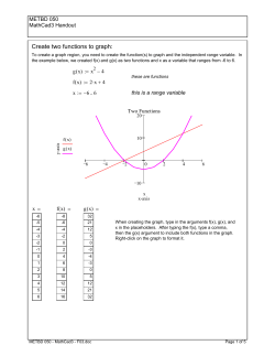 Create two functions to graph
