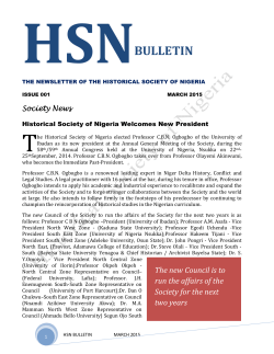 Historical bulletin - Historical Society of Nigeria