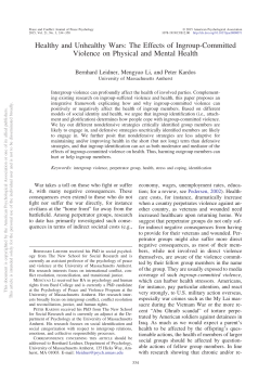 Healthy and Unhealthy Wars: The Effects of