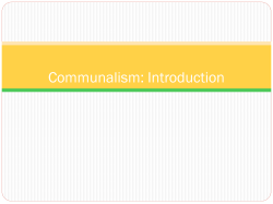 Communalism: Introduction