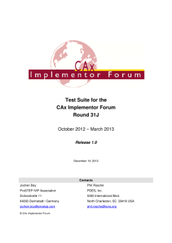 Test Suite for the CAx Implementor Forum Round 31J