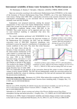 Interannual variability of dense water formation in the Mediterranean