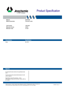 Product Specification