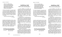 Ambitious Self - Present Truth Publishers