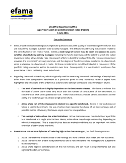 Topic I_3_Report on Closet Index Funds