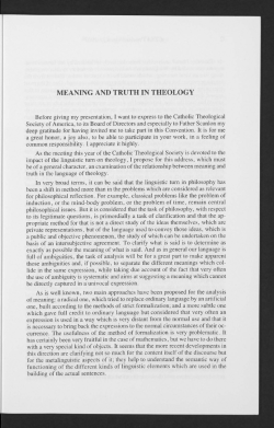 meaning and truth in theology