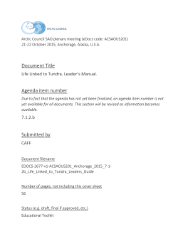 Document Title Agenda item number Submitted by