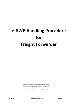 CX e-AWB Handling Procedure