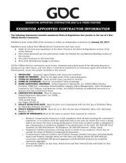 exhibitor appointed contractor information