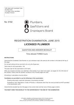 licensed plumber - Plumbers, Gasfitters and Drainlayers Board