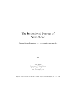 The Institutional Sources of Nationhood