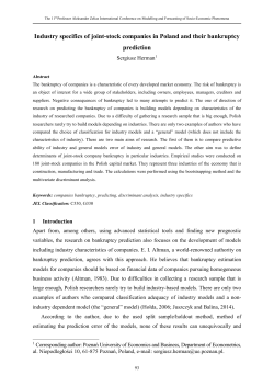 Industry specifics of joint-stock companies in Poland and their