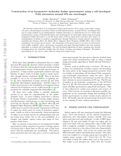 Construction of an inexpensive molecular Iodine spectrometer using