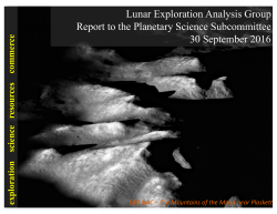 Lunar Exploration Analysis Group Report to the Planetary Science