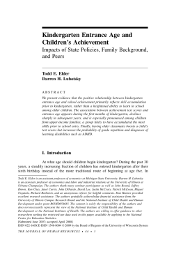 Kindergarten Entrance Age and Children`s