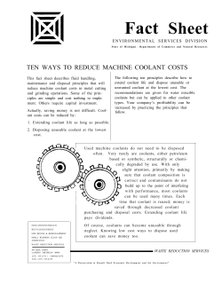 Ten Ways To Reduce Machine Coolant Costs