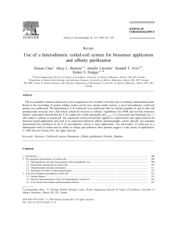 Use of a heterodimeric coiled-coil system for biosensor