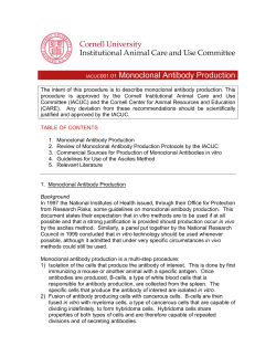 IACUC001.01 Monoclonal Antibody Production