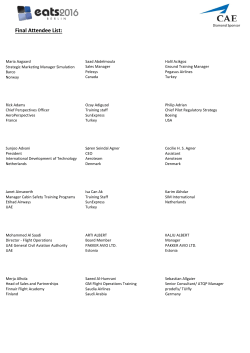 Final Attendee List