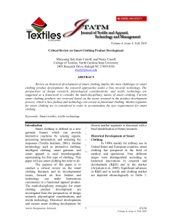 Critical Review on Smart Clothing Product Development