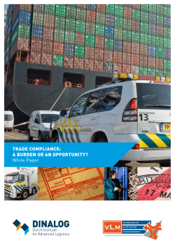 Trade ComplianCe: a Burden or an opporTuniTy?
