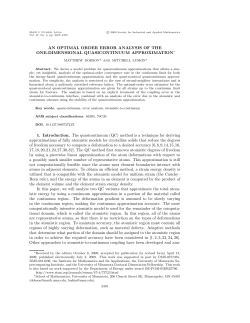 An optimal order error analysis of the one-dimensional - Math-UMN
