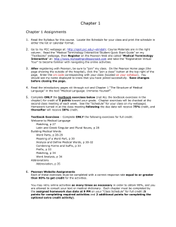 Chapter 01 Assignments, Study Guide, Word List