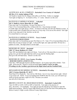 directions to opponent schools - Jennings County Middle School