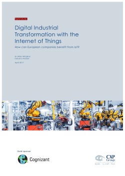 Digital Industrial Transformation with the Internet of Things