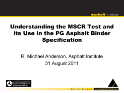 Understanding the MSCR Test and its Use in the