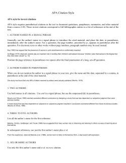 APA Citation Style - The University of New Mexico