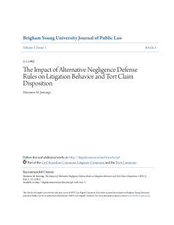The Impact of Alternative Negligence Defense Rules on Litigation