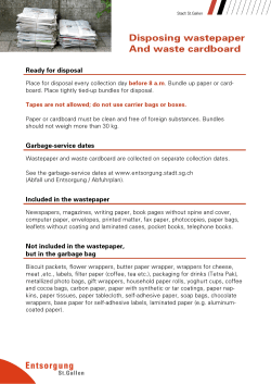 Disposing wastepaper And waste cardboard