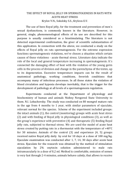THE EFFECT OF ROYAL JELLY ON