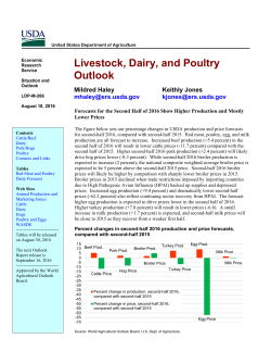 Livestock, Dairy, and Poultry Outlook