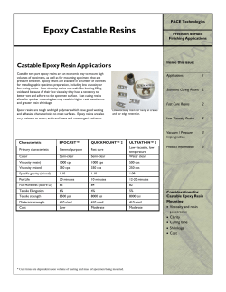 Epoxy resins - PACE Technologies