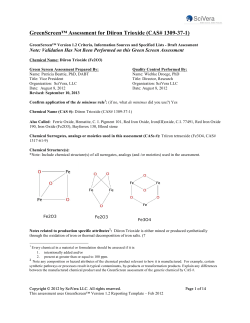 GreenScreen™ Assessment for Diiron Trioxide