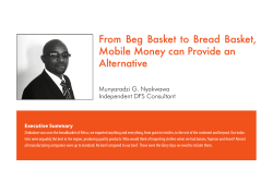 From Beg Basket to Bread Basket, Mobile Money can Provide an