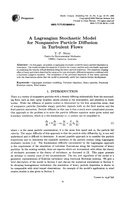 A Lagrangian Stochastic Model for Nonpassive Particle Diffusion in
