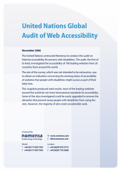 United Nations Global Audit of Web Accessibility